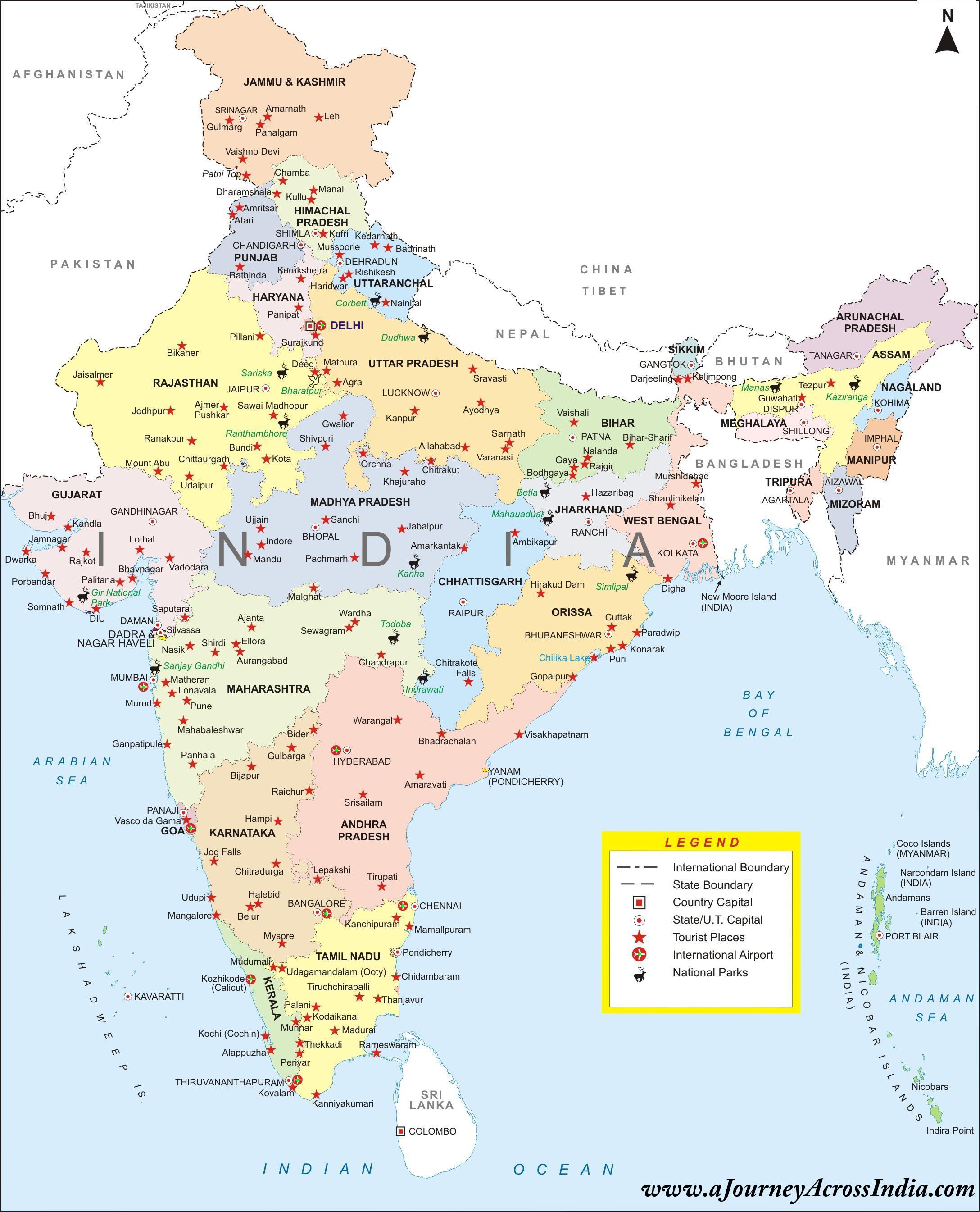 Completo Mapa De La India - Completo Mapa De La India (en El Sur De ...