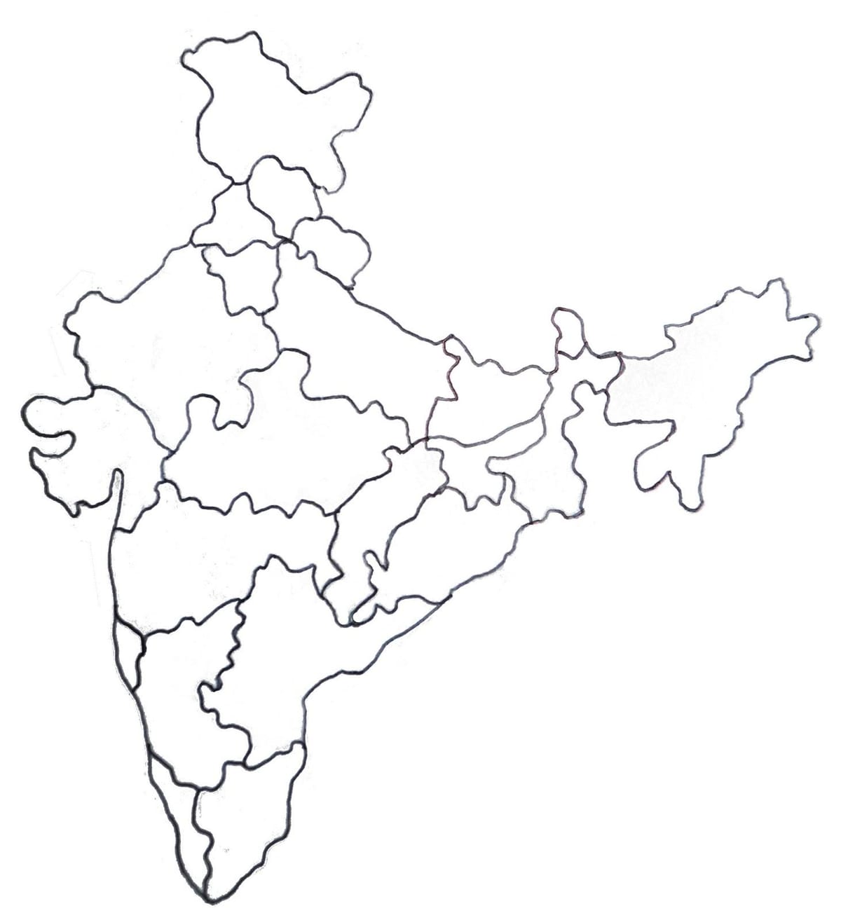India el dibujo del mapa de imágenes
