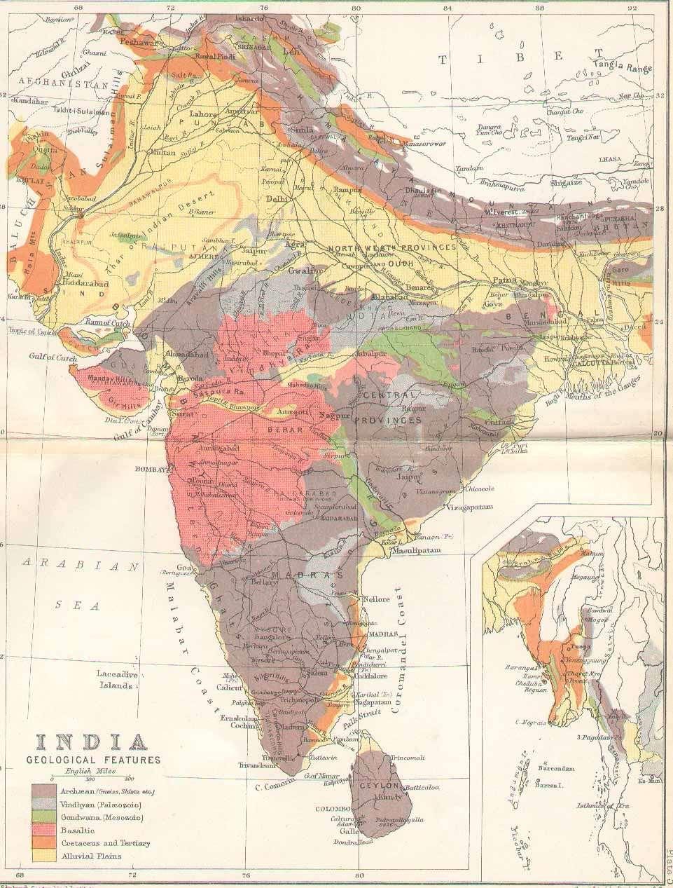 mapa de la India antigua
