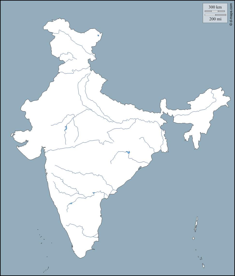 La India del río mapa de esquema