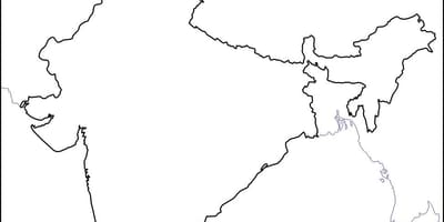 La India mapa de esquema