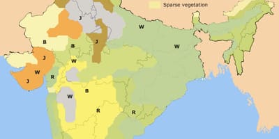 Mapa de la agricultura de la India