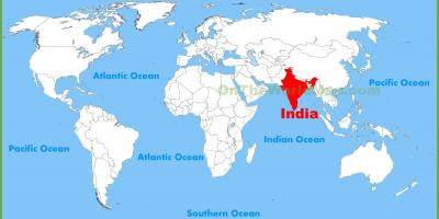 La India mapa del mundo