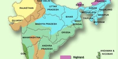 El clima de la India mapa