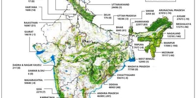 Mapa forestal de la India