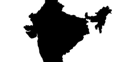 Mapa del vector de la India