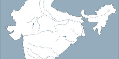 La India del río mapa de esquema