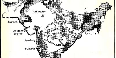 Mapa de la India antes de 1947