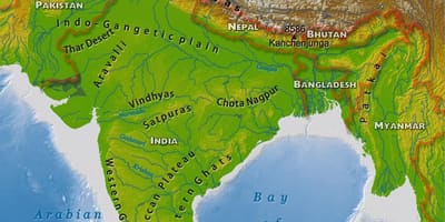 Mapa geográfico de la India