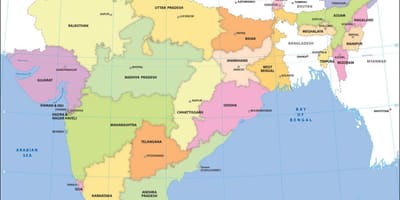 La India mapa político