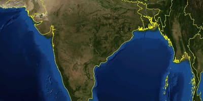 Mapa de la India satélite