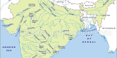 Sindhu mapa del río de la India